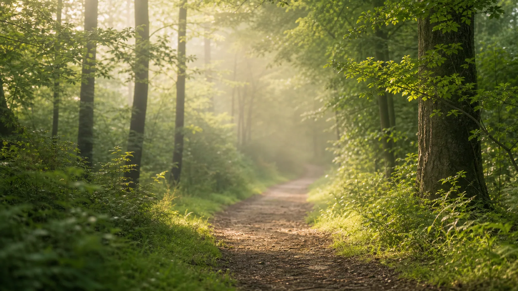 Rustig bospad als beeld bij EMDR therapie in Heiloo vlakbij Alkmaar